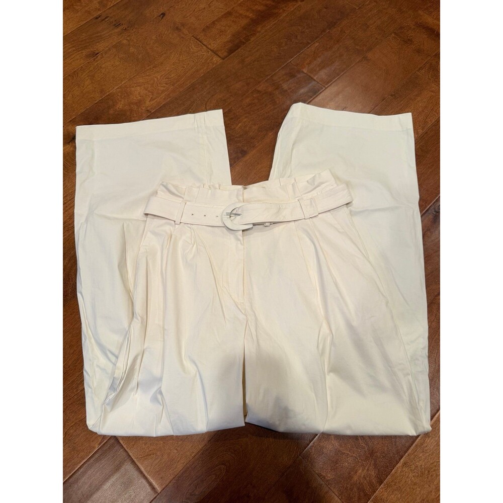Express 10 regular wide leg super high rise cream pants NEW NWT